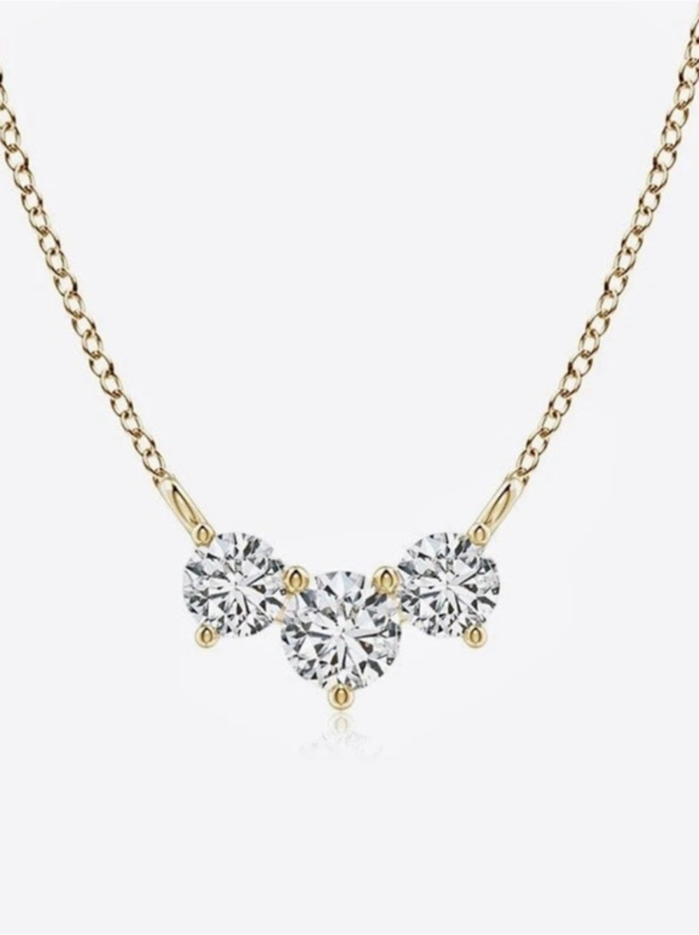 Angara Classic Trio Diamond Necklace